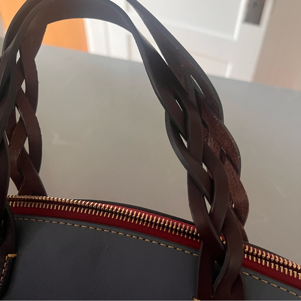 [NEW] DOONEY AND BOURKE Small Leather “Heidi” Satchel Top Handle Bag in Blue - Picture 11 of 11